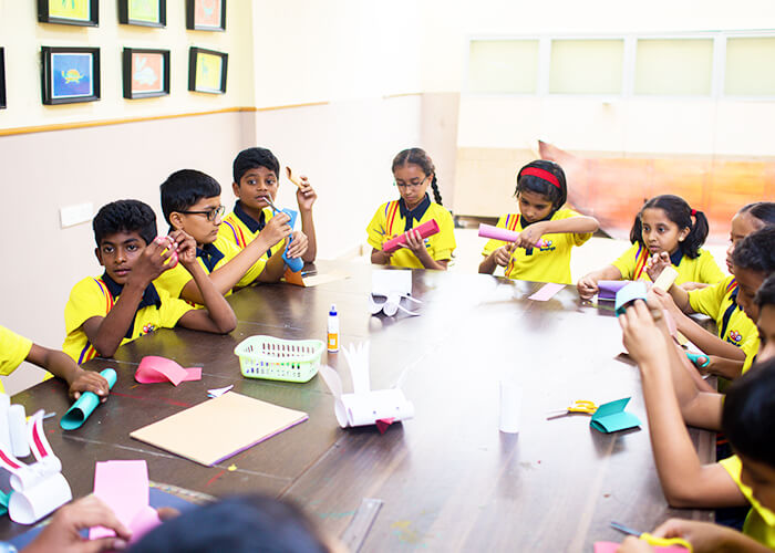 Art and craft exhibition showcasing student talent at NewAge World School